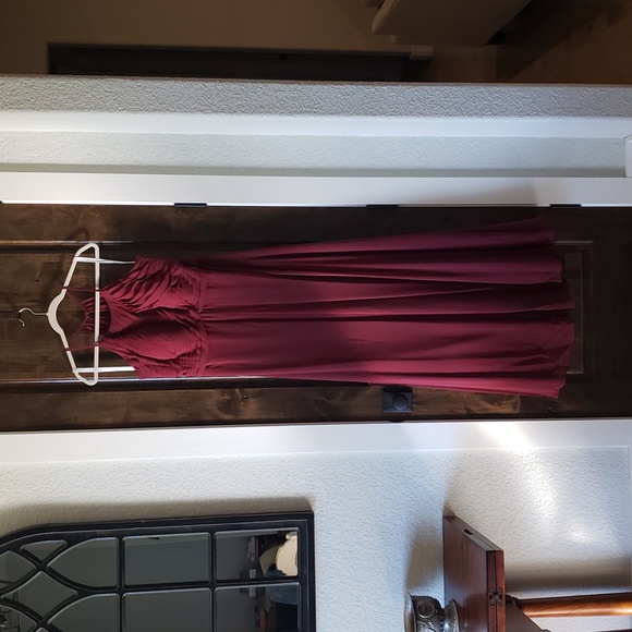 Azazie Ginger Bridesmaids Dress in Cabernet - Picture 7 of 17